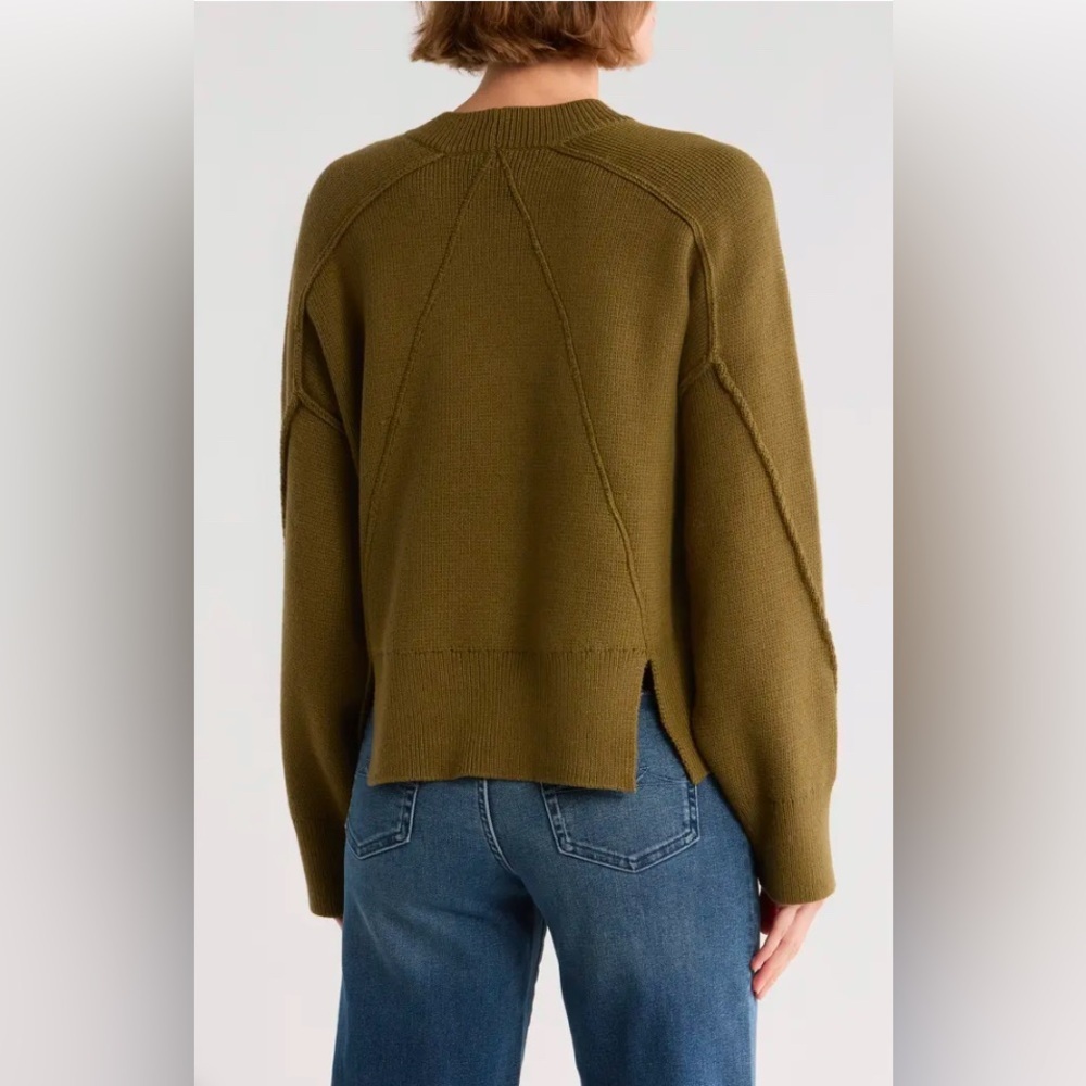 Rag & Bone NWT $545 Lysa Wool-Blend Knit Sweater Size M Olive - Picture 3 of 13